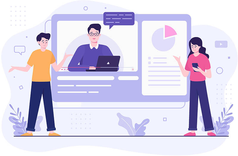 Web Conference Collaboration: Colleagues Engaged in Productive Online Meeting